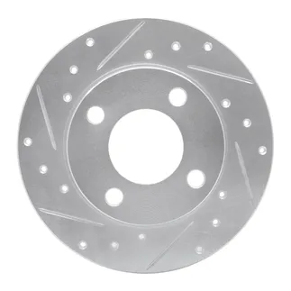 R1 Concepts EDZ-73006L Brake Rotor Drilled and Slotted Silver
